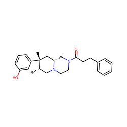 C[C@H]1CN2CCN(C(=O)CCc3ccccc3)C[C@H]2C[C@@]1(C)c1cccc(O)c1 ZINC000035075265