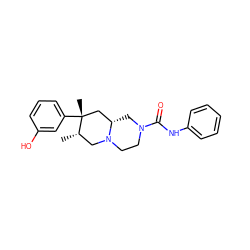 C[C@H]1CN2CCN(C(=O)Nc3ccccc3)C[C@H]2C[C@@]1(C)c1cccc(O)c1 ZINC000035075252