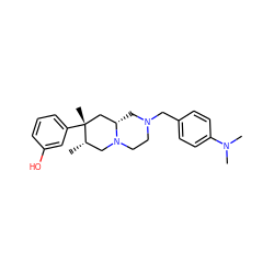 C[C@H]1CN2CCN(Cc3ccc(N(C)C)cc3)C[C@H]2C[C@@]1(C)c1cccc(O)c1 ZINC000035075222