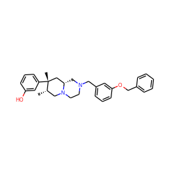 C[C@H]1CN2CCN(Cc3cccc(OCc4ccccc4)c3)C[C@H]2C[C@@]1(C)c1cccc(O)c1 ZINC000035075225