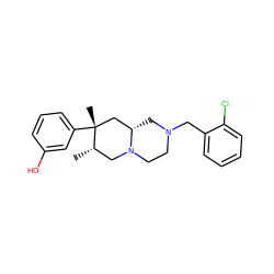 C[C@H]1CN2CCN(Cc3ccccc3Cl)C[C@H]2C[C@@]1(C)c1cccc(O)c1 ZINC000035075216