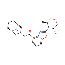 C[C@H]1COC[C@H](C)N1c1nc2c(C(=O)N[C@H]3C[C@@H]4CCC[C@H](C3)N4C)cccc2o1 ZINC000103266256