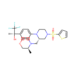 C[C@H]1COCCN1C[C@H]1CN(S(=O)(=O)c2cccs2)CCN1c1ccc([C@@](C)(O)C(F)(F)F)cc1 ZINC000098208062