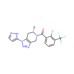 C[C@H]1Cc2c(nnn2-c2ccn[nH]2)CN1C(=O)c1cccc(C(F)(F)F)c1Cl ZINC000222038912