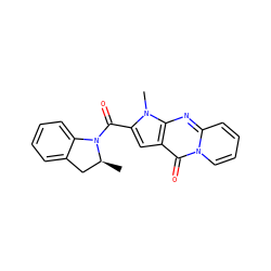 C[C@H]1Cc2ccccc2N1C(=O)c1cc2c(=O)n3ccccc3nc2n1C ZINC000002917092