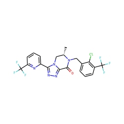 C[C@H]1Cn2c(nnc2-c2cccc(C(F)(F)F)n2)C(=O)N1Cc1cccc(C(F)(F)F)c1Cl ZINC000219200018