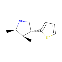 C[C@H]1NC[C@@]2(c3cccs3)C[C@@H]12 ZINC000040379345