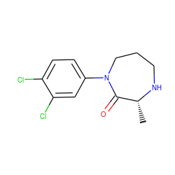 C[C@H]1NCCCN(c2ccc(Cl)c(Cl)c2)C1=O ZINC000143971168