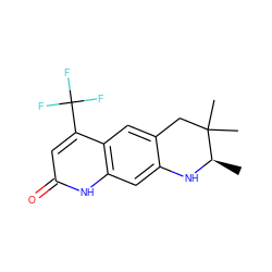 C[C@H]1Nc2cc3[nH]c(=O)cc(C(F)(F)F)c3cc2CC1(C)C ZINC000013581071