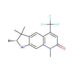 C[C@H]1Nc2cc3c(cc2C1(C)C)c(C(F)(F)F)cc(=O)n3C ZINC000049756881