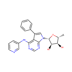 C[C@H]1O[C@@H](n2cc(-c3ccccc3)c3c(Nc4cccnc4)ncnc32)[C@H](O)[C@@H]1O ZINC000013809508