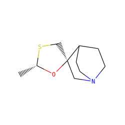 C[C@H]1O[C@]2(CS1)CN1CCC2CC1 ZINC000000008699
