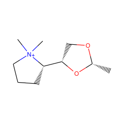 C[C@H]1OC[C@@H]([C@@H]2CCC[N+]2(C)C)O1 ZINC000013840318