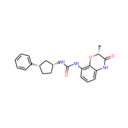 C[C@H]1Oc2c(NC(=O)N[C@@H]3CC[C@H](c4ccccc4)C3)cccc2NC1=O ZINC000169704852