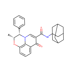 C[C@H]1Oc2cccc3c(=O)c(C(=O)NC45CC6CC(CC(C6)C4)C5)cn(c23)[C@H]1c1ccccc1 ZINC000095554030