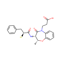 C[C@H]1Oc2ccccc2N(CCC(=O)O)C(=O)[C@H]1NC(=O)[C@@H](S)Cc1ccccc1 ZINC000029481646