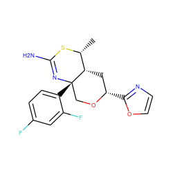 C[C@H]1SC(N)=N[C@@]2(c3ccc(F)cc3F)CO[C@@H](c3ncco3)C[C@@H]12 ZINC000146158827