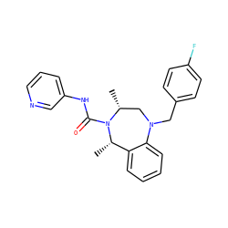 C[C@H]1c2ccccc2N(Cc2ccc(F)cc2)C[C@@H](C)N1C(=O)Nc1cccnc1 ZINC001772580089