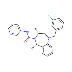 C[C@H]1c2ccccc2N(Cc2cccc(F)c2)C[C@@H](C)N1C(=O)Nc1cccnc1 ZINC001772585202