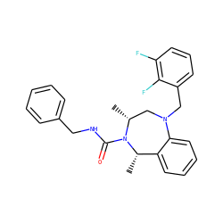 C[C@H]1c2ccccc2N(Cc2cccc(F)c2F)C[C@@H](C)N1C(=O)NCc1ccccc1 ZINC001772577270