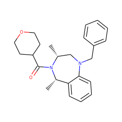 C[C@H]1c2ccccc2N(Cc2ccccc2)C[C@@H](C)N1C(=O)C1CCOCC1 ZINC001772632815