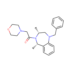 C[C@H]1c2ccccc2N(Cc2ccccc2)C[C@@H](C)N1C(=O)CN1CCOCC1 ZINC001772652641