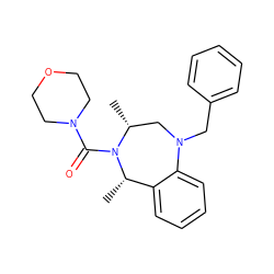 C[C@H]1c2ccccc2N(Cc2ccccc2)C[C@@H](C)N1C(=O)N1CCOCC1 ZINC001772587406