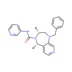 C[C@H]1c2ccncc2N(Cc2ccccc2)C[C@@H](C)N1C(=O)Nc1cccnc1 ZINC001772640013