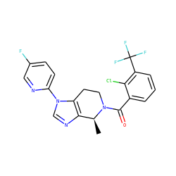 C[C@H]1c2ncn(-c3ccc(F)cn3)c2CCN1C(=O)c1cccc(C(F)(F)F)c1Cl ZINC000218520533