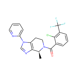 C[C@H]1c2ncn(-c3ccccn3)c2CCN1C(=O)c1cccc(C(F)(F)F)c1Cl ZINC000218426184