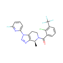 C[C@H]1c2nnn(-c3cccc(F)n3)c2CCN1C(=O)c1cccc(C(F)(F)F)c1Cl ZINC000218452055