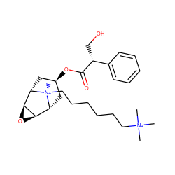 C[N+](C)(C)CCCCCC[N@+]1(C)[C@H]2C[C@@H](OC(=O)[C@H](CO)c3ccccc3)C[C@@H]1[C@H]1O[C@@H]21 ZINC000299827157