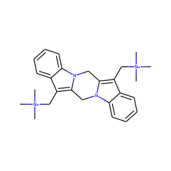 C[N+](C)(C)Cc1c2n(c3ccccc13)Cc1c(C[N+](C)(C)C)c3ccccc3n1C2 ZINC000035937477