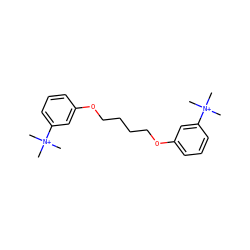 C[N+](C)(C)c1cccc(OCCCCOc2cccc([N+](C)(C)C)c2)c1 ZINC000040918216