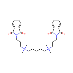 C[N+](C)(CCCCC[N+](C)(C)CCCN1C(=O)c2ccccc2C1=O)CCCN1C(=O)c2ccccc2C1=O ZINC000013795099