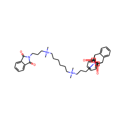 C[N+](C)(CCCCCC[N+](C)(C)CCCN1C(=O)[C@H]2C3c4ccccc4C(c4ccccc43)[C@H]2C1=O)CCCN1C(=O)c2ccccc2C1=O ZINC000025990707