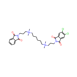 C[N+](C)(CCCCCC[N+](C)(C)CCCN1C(=O)c2cc(Cl)c(Cl)cc2C1=O)CCCN1C(=O)c2ccccc2C1=O ZINC000025990680