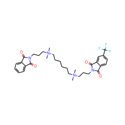 C[N+](C)(CCCCCC[N+](C)(C)CCCN1C(=O)c2ccc(C(F)(F)F)cc2C1=O)CCCN1C(=O)c2ccccc2C1=O ZINC000025991843