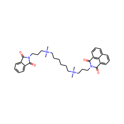 C[N+](C)(CCCCCC[N+](C)(C)CCCN1C(=O)c2cccc3cccc(c23)C1=O)CCCN1C(=O)c2ccccc2C1=O ZINC000025987186