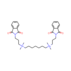 C[N+](C)(CCCCCCC[N+](C)(C)CCCN1C(=O)c2ccccc2C1=O)CCCN1C(=O)c2ccccc2C1=O ZINC000027980027