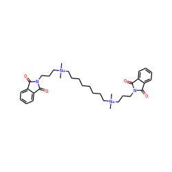 C[N+](C)(CCCCCCCC[N+](C)(C)CCCN1C(=O)c2ccccc2C1=O)CCCN1C(=O)c2ccccc2C1=O ZINC000027978907