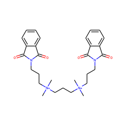 C[N+](C)(CCCN1C(=O)c2ccccc2C1=O)CCC[N+](C)(C)CCCN1C(=O)c2ccccc2C1=O ZINC000013795093