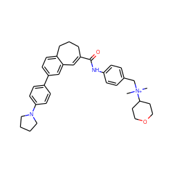 C[N+](C)(Cc1ccc(NC(=O)C2=Cc3cc(-c4ccc(N5CCCC5)cc4)ccc3CCC2)cc1)C1CCOCC1 ZINC000038154943