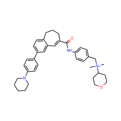 C[N+](C)(Cc1ccc(NC(=O)C2=Cc3cc(-c4ccc(N5CCCCC5)cc4)ccc3CCC2)cc1)C1CCOCC1 ZINC000038154946