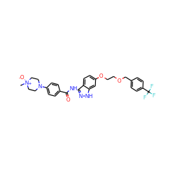 C[N+]1([O-])CCN(c2ccc(C(=O)Nc3n[nH]c4cc(OCCOCc5ccc(C(F)(F)F)cc5)ccc34)cc2)CC1 ZINC000144434156