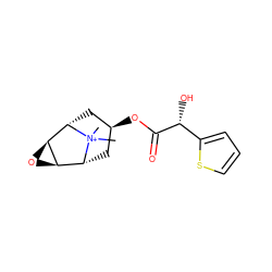 C[N+]1(C)[C@H]2C[C@@H](OC(=O)[C@H](O)c3cccs3)C[C@@H]1[C@H]1O[C@@H]21 ZINC000103242117