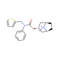 C[N+]1(C)[C@H]2CC[C@@H]1C[C@@H](OC(=O)N(Cc1cccs1)c1ccccc1)C2 ZINC000101152284