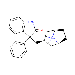 C[N+]1(C)[C@H]2CC[C@@H]1C[C@H](CC(C(N)=O)(c1ccccc1)c1ccccc1)C2 ZINC000103234818