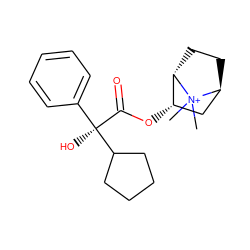 C[N+]1(C)[C@H]2CC[C@H]1[C@@H](OC(=O)[C@](O)(c1ccccc1)C1CCCC1)C2 ZINC000114013924