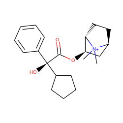 C[N+]1(C)[C@H]2CC[C@H]1[C@H](OC(=O)[C@@](O)(c1ccccc1)C1CCCC1)C2 ZINC000111454807